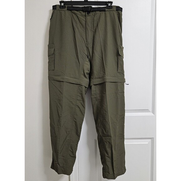 Magellan Sportswear Convertible Cargo Pants Men’s XL (36x32) Dark Green Hiking - Picture 1 of 11